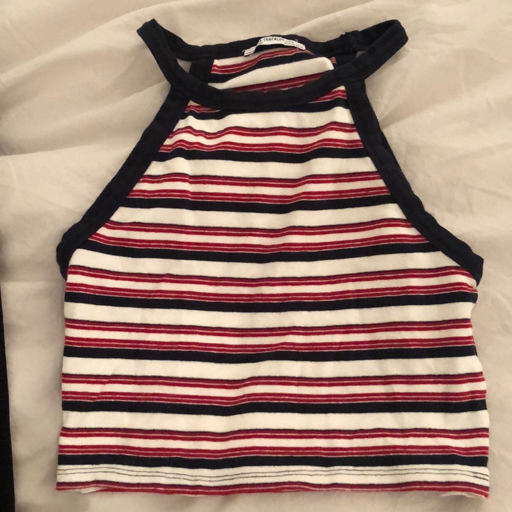 Stripe Zara cropped tank top